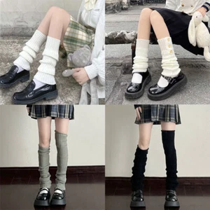 Calcetines Largos Tejidos Crochet Mujeres Tejidos Damas Cable Pierna Calentadores Invierno Cálido - Imagen 1 de 43
