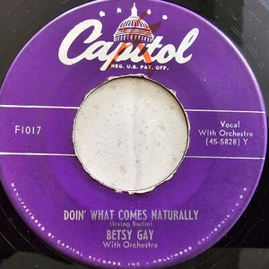 Betsy Gay – Doin' What Comes Naturally / Honky Tonkin' - Rare 1950 - 7" - Picture 1 of 4