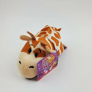 Flip A Zoo Ava Nilpferd/Geo Giraffe Plüschtier Stofftier (5 Zoll lang) 2 Haustiere in 1 - Bild 1 von 6