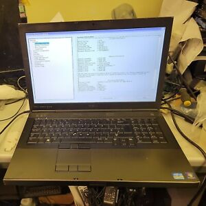 Dell Precision M6600 17" Laptop, Core i7-2760M @2.40GHz,8GB RAM. Tested to Bios 