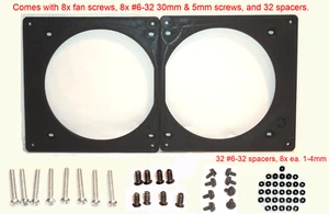 240mm Radiator +2x 120mm Fans to 2x 140mm Fan Slots Mounting Bracket Adapter Mod - Afbeelding 1 van 9