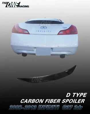 Alerón de fibra de carbono para INFINITY G37 2008-2013 cupé 2 puertas tipo D Foto 1 de 4