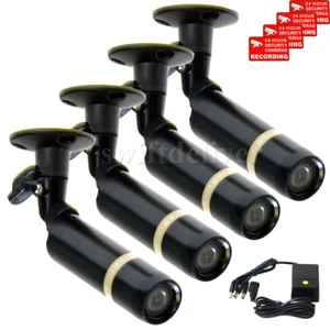 4 x Security Camera w/ SONY CCD Wide Angle Color Weatherproof & Power Supply CP8 - Picture 1 of 5