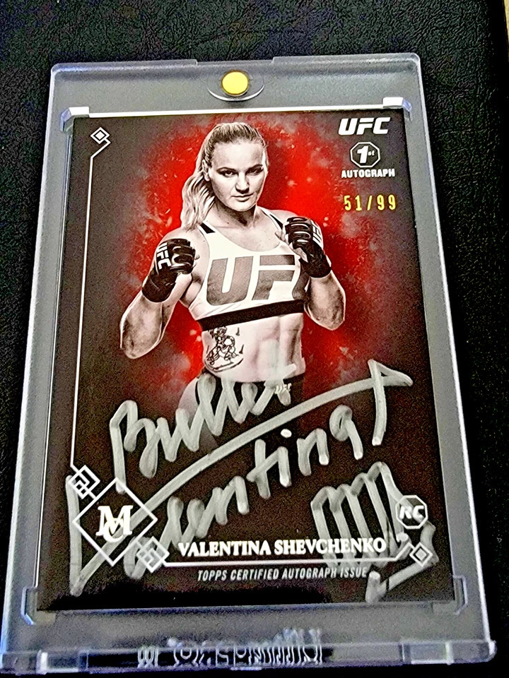 2017 Topps UFC Museum Collection VALENTINA SHEVCHENKO 1st Auto On Card RC #51/99 - Image 1 of 2