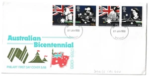 21/6/1988 UK GB FDC - Australian Bicentenary - Bicentenary Logo - York FDI P/M - Picture 1 of 2