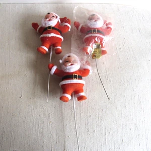 Vintage Santa Clause Floral Picks Lot of 3 From the 90's to the 00's - Picture 1 of 6