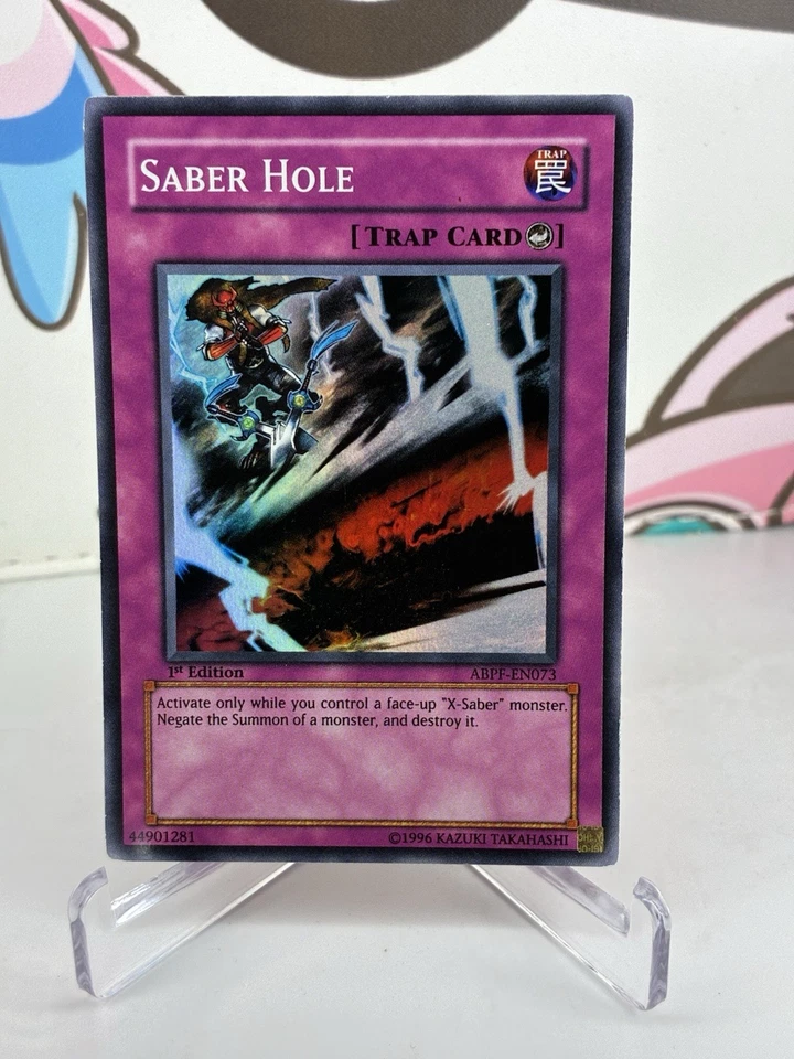 YuGiOh Saber Hole ABPF-EN073 Super Rare 1st Edition LP Absolute Powerforce - Image 1 of 2