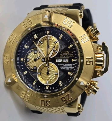 Invicta Subaqua Noma III Grand SW500 Automatic Chronograph Watch 56mm Black - Image 1 of 4