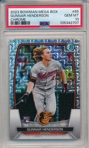 2023 Bowman Mega Gunnar Henderson #65 RC PSA 10 GEM MINT ROOKIE ORIOLES - Bild 1 von 2
