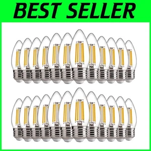 Dimmable B11 LED Bulbs, E26 Base, 2700K Soft White, 24 Pack - Picture 1 of 10