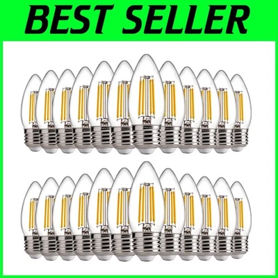 Dimmable B11 LED Bulbs, E26 Base, 2700K Soft White, 24 Pack - Image 1 of 4