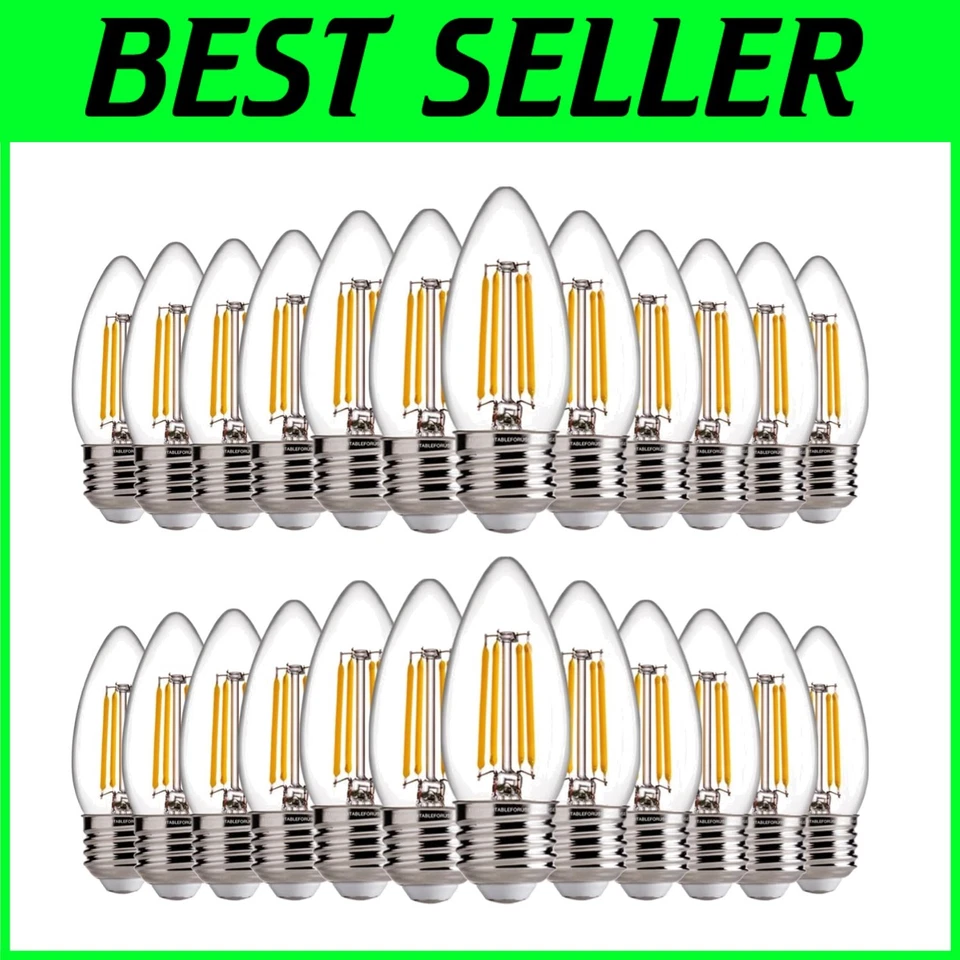 Dimmable B11 LED Bulbs, E26 Base, 2700K Soft White, 24 Pack - Image 1 of 4