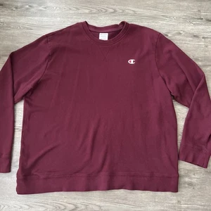 Champion Sweatshirt Mens 2XL Burgundy - Picture 1 of 11