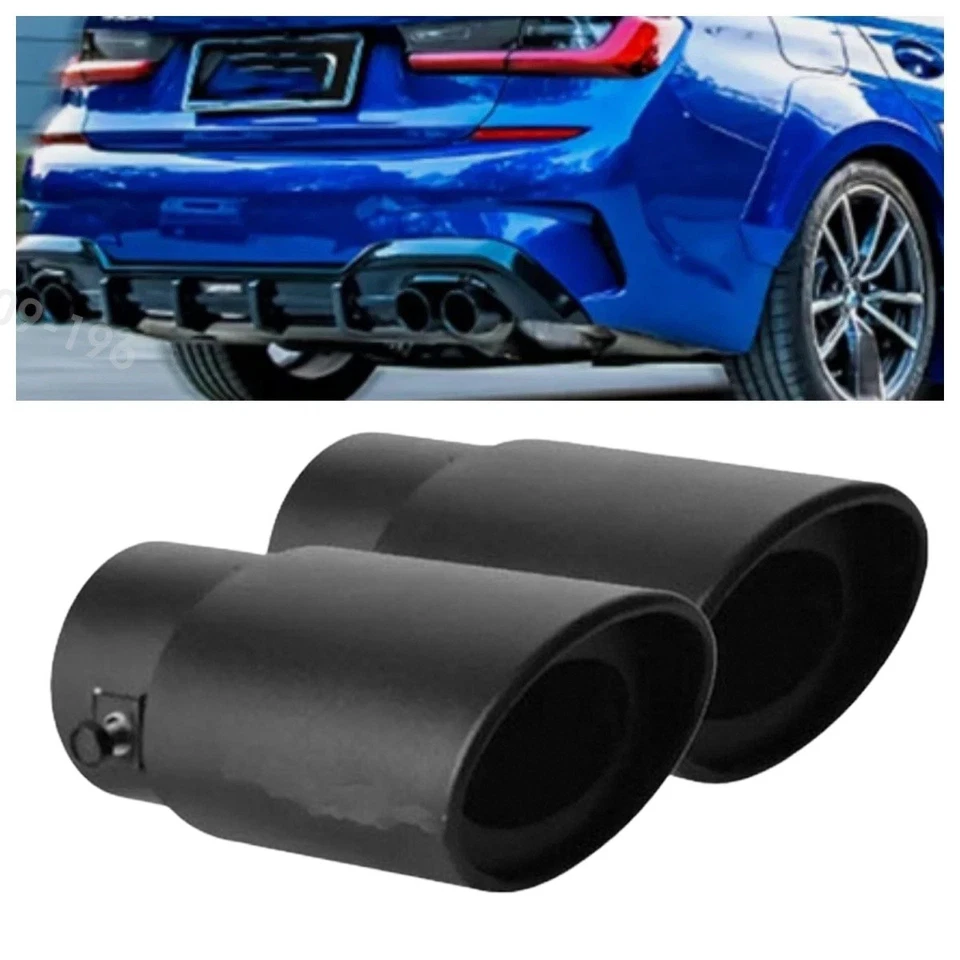 2X For BMW iX 325i Car Exhaust Pipe Tip Rear Throat Muffler Tailpipe Foto 1 de 4