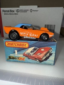 Matchbox Superfast No 1 Dodge Challenger 'Revin Rebel' Lesney - Rare 1975 (198a) - Bild 1 von 6