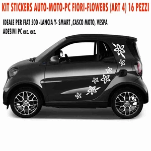 Kit de 16 pegatinas flores pétalos flor casco coche moto vidrio elige color... - Imagen 1 de 51