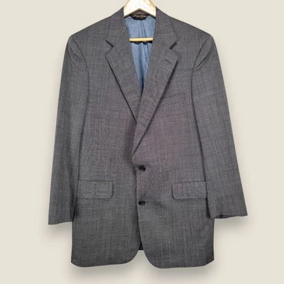 Brooks Brothers Makers Brooksease Traje Chaqueta Hombres 40R Gris Lana 2 Btn Hecho en EE. UU. Foto 1 de 4