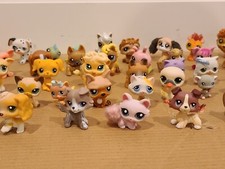 Littlest Pet Shop Lot Of 60 Collies Dachshunds Dogs Cats Lions Birds Rabbits 