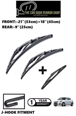 Комплект передних стеклоочистителей ветрового стекла для Suzuki Swift 2005-2011 21 дюйм 18 дюймов задние 9 дюймов новые - Изображение 1 из 4