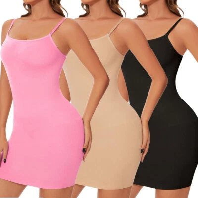 Mujeres Vestido sin cordones Prendas moldeadoras Control abdomen Modelador de cuerpo completo para vestidos inferiores EE. UU. Foto 1 de 4