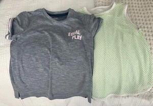 Athleta Girls White Tank And Tshirt  Sz XS/ 6 Lot Of 2 - Picture 1 of 4