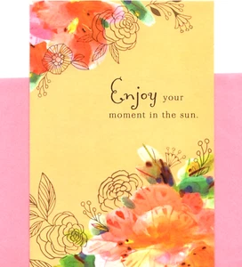 Her Congratulations On Your Success Pink Flower Flowers Theme Hallmark Card - Picture 1 of 3