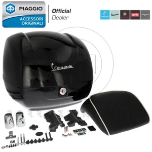 BLACK TRUNK 94 + ORIGINAL VESPA GTS SUPER 300 BACK 2012-2013 - Picture 1 of 4