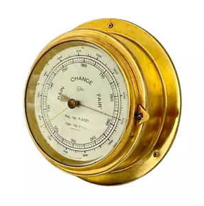 Barigo R81021 Rain Change Fair Barometer Brass Marine Nautical Ship Boats Yacht - Picture 1 of 20