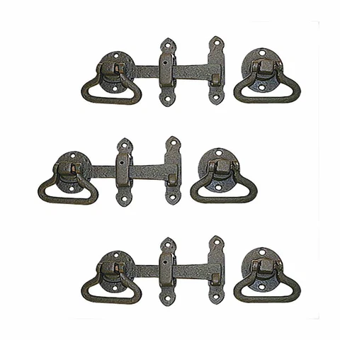 3 Door Latch Wrought Iron Black Set 5 1/2'' W | Renovator's Supply Cover