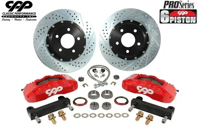 1968-74 Chevy II Nova 14" 6 Piston Big Disc Brake Conversion Kit Pro Touring Foto 1 de 4