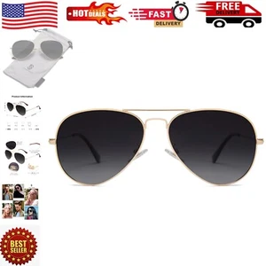 58mm Classic Polarized Aviator Sunglasses - Perfect for Outdoor Activities - Picture 1 of 8