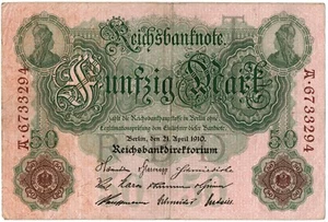 Germany 50 Mark 1910 Banknote Circulated A-6733294 - Picture 1 of 2