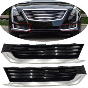 Front Bumper Fog Driving Light Cover Grille l Fit For Cadillac CT6 2016-2018,L&R - Picture 1 of 8