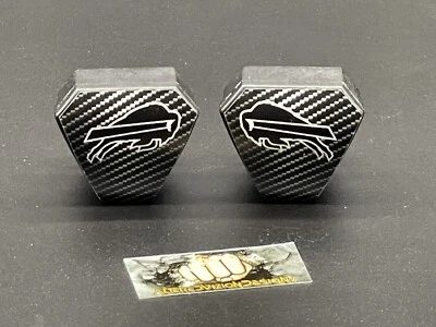 Clips para visera de casco de tamaño completo de fibra de carbono personalizados Buffalo Bills Foto 1 de 2