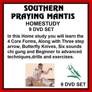 Südliche Gottesanbeterin Homestudy 9 DVD Set ähnlich Shaolin Chow Gar Kwong Sai - Bild 1 von 1