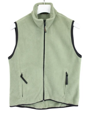 WOOLRICH Waistcoat Women's MEDIUM Full Zip High Neck Fleece Lightweight Green - Image 1 of 4
