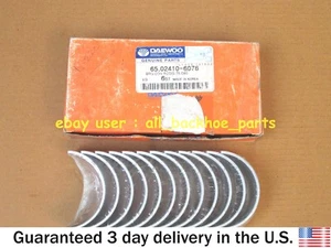 GENUINE DOOSAN - DAEWOO ENGINE PARTS- BEARING CON ROD 0.75 (PART# 65.02410-6076) - Picture 1 of 2