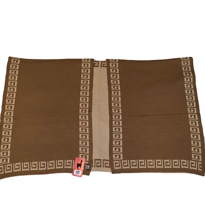 WOMEN HANDMADE ANDEAN ALPACA REVERSIBLE BROWN BEIGE CAPE COAT PONCHO SZ M L - Image 1 of 4