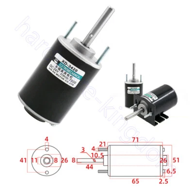 12V 24V DC Electric Motor 30W 3500RPM 7000RPM CW CCW XD-3420 for DIY Sanding kit - Image 1 of 4