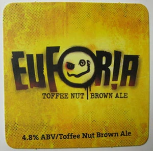 EUFORIA TOFFEE NUT BROWN ALE Beer 4.8 % ABV COASTER, Mat, DuClaw, MARYLAND 2011 - Picture 1 of 2