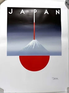 Japan poster of Mount Fuji by Razzia hand signed rare medium size image 1 - Picture 1 of 3