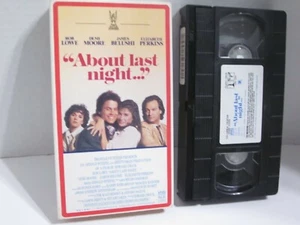 About Last Night VHS Tape 1987 Starring Rob Lowe Demi Moore James Belushi - Picture 1 of 6