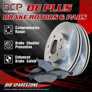 BCP Rear Disc Brake Rotors + Brake Pads Set for Opel Astra PJ GTC 1.4L 1.6L - Picture 1 of 4