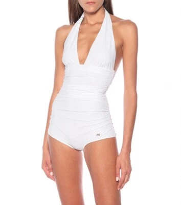  Traje de baño Dolce&Gabbana Indem Halter de una pieza, talla 2, color: blanco ottico Foto 1 de 4
