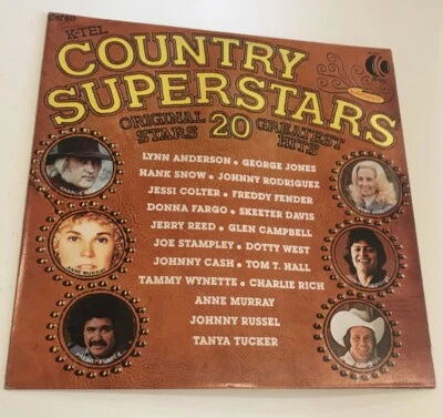 Country Superstars - K-Tel 20 Original Hits & Stars - 1976 Vinyl LP Record Album Foto 1 de 4