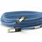 SHORT 25cm CAT 8.1 Network Ethernet High Speed 40GB RJ45 BLUE Halogen Free Cable