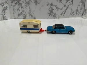 VTG Corgi Jaguar XJ12C W/ Gorgi VTG Travel Trailer Camper - Picture 1 of 11