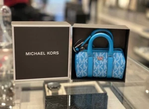 Neu mit Etikett Michael Kors Micro Seesack Tasche Charm/Schlüsselanhänger MIT BOX in blau - Bild 1 von 6
