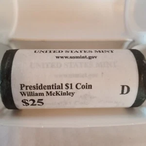 2013 - D - William McKinley Presidential Dollar - 25 $ Dollar Münzrolle - Bild 1 von 1