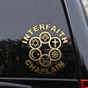 Interfaith Chaplain Vinyl Religious Symbols Decal Sticker - Picture 1 of 2